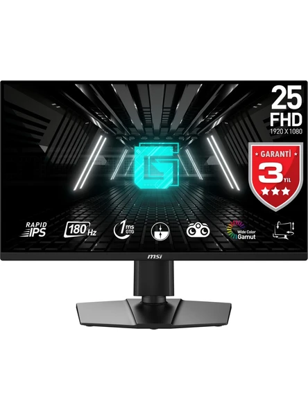 MSI 24.5" G255PF E2 1920X1080 (Fhd) 16:9 Flat Rapıd IPS 180HZ 1ms Adaptıve-Sync Pıvot Gamıng Monıtor - 2