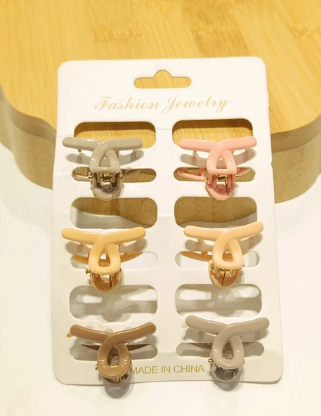 Monalisa Home Lüks Renkli Figürlü 6 Lı Minik Çıt Çıt Toka ürün görseli