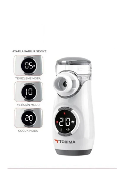 Sessiz Kademeli Dijital Ekranlı USB Şarjlı Mesh Nebulizatör Cihazı ürün görseli