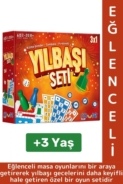 Eğlenceli Christmas Etkinlik Kızmabirader Tombala Fırdöndü 3 in 1 Çocuk Aile Oyun Özel YILBAŞI SETİ ürün görseli