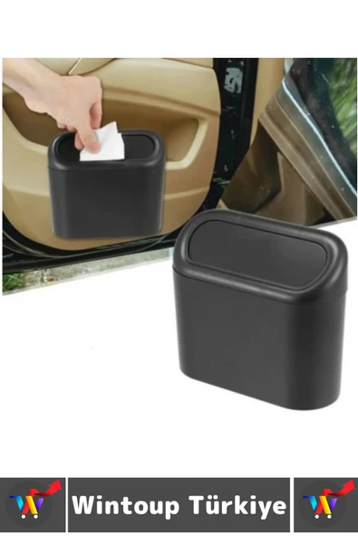 Dayanıklı Oto Çöp Temizlik Kapı Yanı Arka Koltuk Klipsli Kolay Montaj Araç İçi Kapaklı Çöp Kutusu - Resim 5