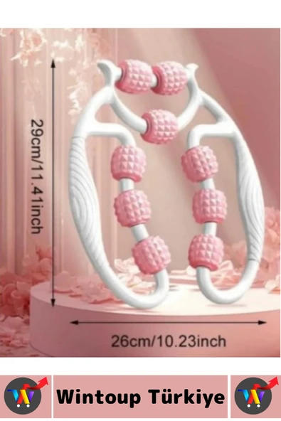 Cilt Sıkılaştıran Bacak Kol Omuz Boyun 9 Teker Ayarlanabilir Basınç Çift Taraflı Selülit Masaj Aleti - 5