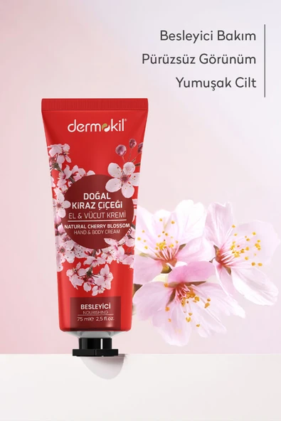 Doğal Kiraz Çiçeği El ve Vücut Kremi 75 ml - 2