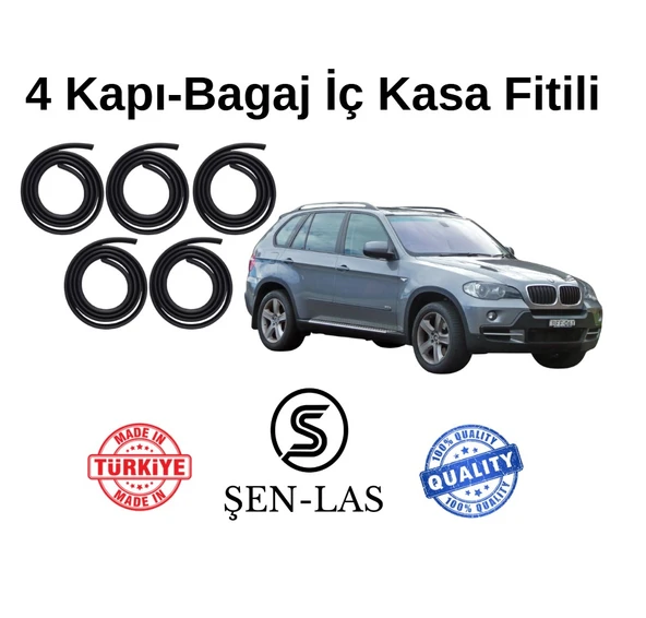 BMW X5 E70 (2007-2013) Şen-Las Kadifeli 4 Kapı + Bagaj Fitili ŞL32611 ürün görseli 1