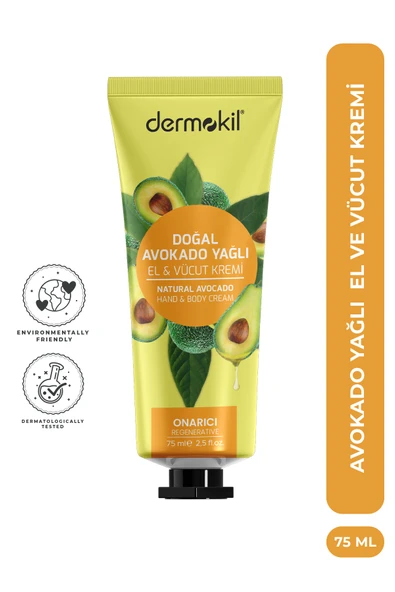Doğal Avokado Yağlı El ve Vücut Kremi 75 ml - 1