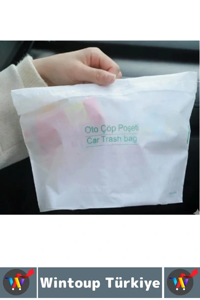 Oto Araç Kapı İçi Torpido Koltuk Arkası Su Geçirmez Kendinden Yapışkanlı Pratik Çöp Torbası 20 Adet - Resim 2