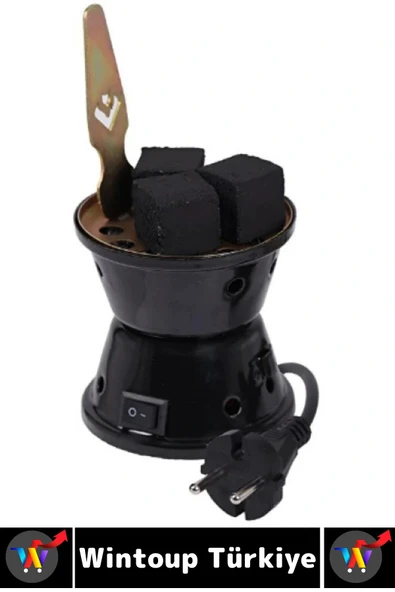 Kompakt Kamp Outdoor Nargile Kömürü Kahve Su Kaynatma Dayanıklı Gövde Elektrikli Mini Ocak 9 Cm - 3