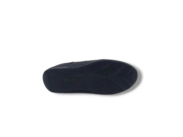 Zerhan 702 Kadın Siyah Çorap Model Jel Topuk Tabanlı Dolgu Taban Komfort Ayakkabı - Resim 6