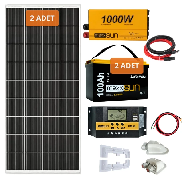 Yapısolar 1 Kw Lityum Bataryalı Karavan Paket ürün görseli