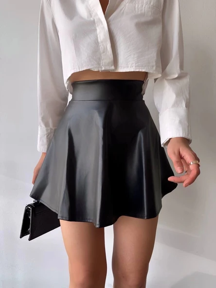 Kısa deri çan etek h26599 - 4