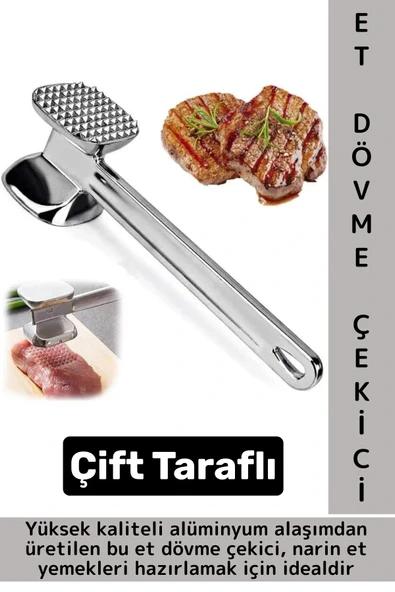 Ergonomik Tutuş Mutfak Et Kıyma Köfte Yüksek Kaliteli Dayanıklı Pratik Çift Taraflı Et Dövme Çekici ürün görseli