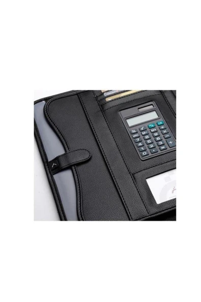 Önder Moskova Evrak Çantası Mıknatıslı Kapaklı Suni Deri 8003-8 Siyah - 3