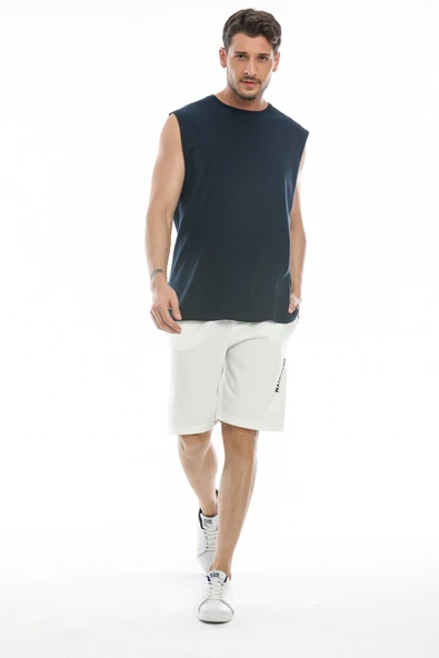 Erkek Kolsuz Bisiklet Yaka Düz Regular Tshırt SPR25AT940 - 9