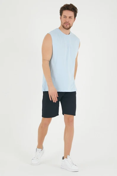 Erkek Kolsuz Bisiklet Yaka Düz Regular Tshırt SPR25AT940 - 6