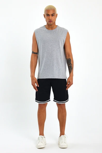 Erkek Kolsuz Bisiklet Yaka Düz Regular Tshırt SPR25AT940