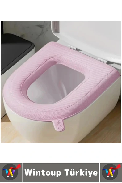 Dayanıklı Esnek Kaymaz Kolay Temizlenir Yumuşak Silikon Banyo Tuvalet Hijyenik Klozet Kapağı Kılıfı - 5