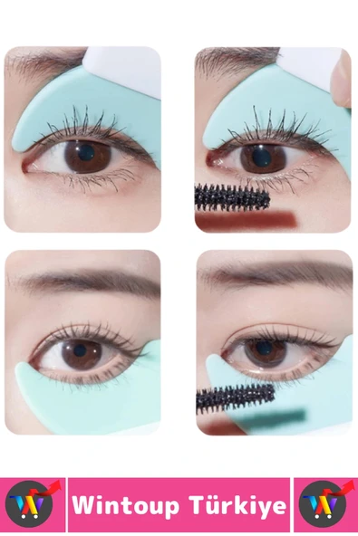 Kompakt Makyaj Hatası Önleyen Maskara Eyeliner Kolaylaştıran Yumuşak Silikon Göz Makyajı Yardımcısı - 3