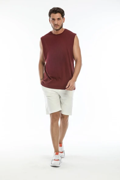 Erkek Kolsuz Bisiklet Yaka Düz Regular Tshırt SPR25AT940 - 5