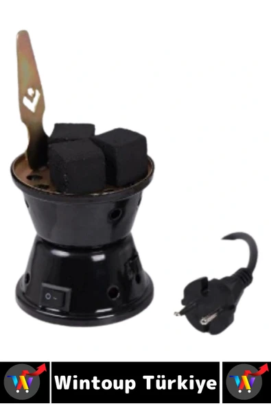 Kompakt Kamp Outdoor Nargile Kömürü Kahve Su Kaynatma Dayanıklı Gövde Elektrikli Mini Ocak 9 Cm - 6