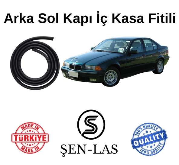 BMW 3 Serisi E36 (1992-1998) Şen-Las Kadifeli Sol Arka Kapı Fitili ŞL32304 ürün görseli 1