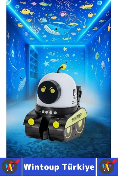 Dekoratif Gezegen Hayvan Özel Gün 21 Farklı 3D Film Çocuk Bebek Odası Robot Projektör Gece Lambası - Resim 2