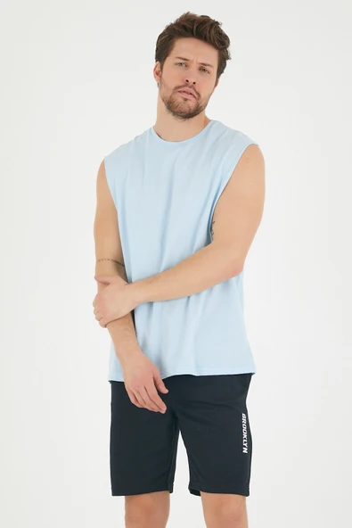 Erkek Kolsuz Bisiklet Yaka Düz Regular Tshırt SPR25AT940 - 7