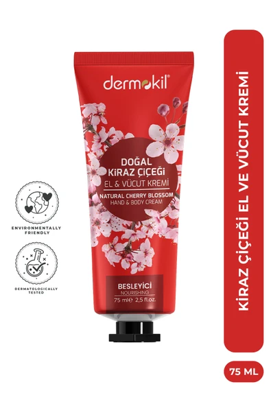 Doğal Kiraz Çiçeği El ve Vücut Kremi 75 ml