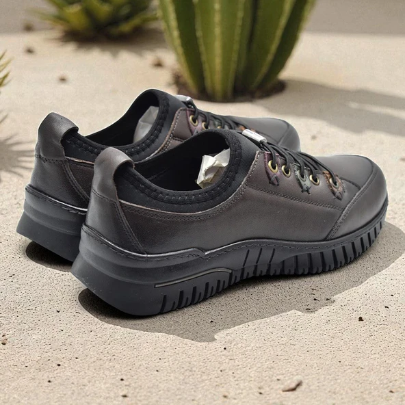 1988-1 Tam Ortopedik %100 Hakiki Deri Günlük Ayakkabı Kadın Ayakkabı Kaymaz Taban - Resim 6