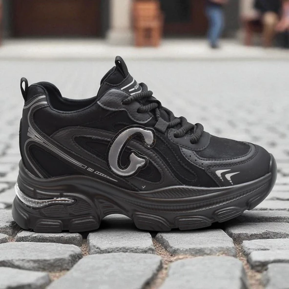 Full Ortopedik Taban Günlük Kadın Spor Ayakkabı Kalın Taban İçten Dolgu Taban  Guja 24K450 - 9