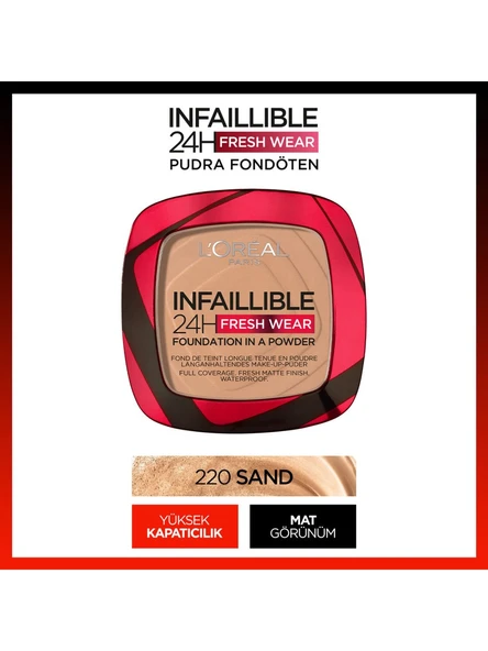 Loreal Paris İnfaillible 24H Fresh Wear 9 gr - 220 Sable Sand - 1