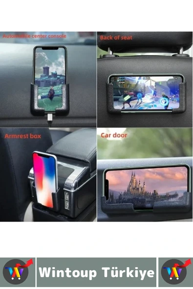 Kolay Montaj Oto Organizer Görüş Engellemez Ev Yatak Yanı Araç İçi Torpido Tablet Telefon Standı - Resim 4