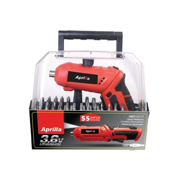 ASD-3511 Şarjlı Vidalama 55 Parça Aksesuar ürün görseli 1