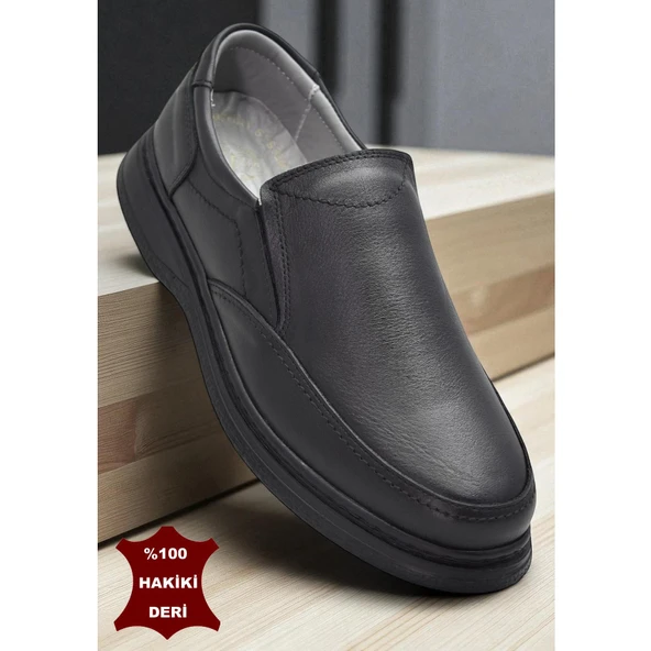 TAB450 Ortopedik Taban Hakiki Deri Erkek Ayakkabı Mevsimlik Baba Ayakkabısı ürün görseli