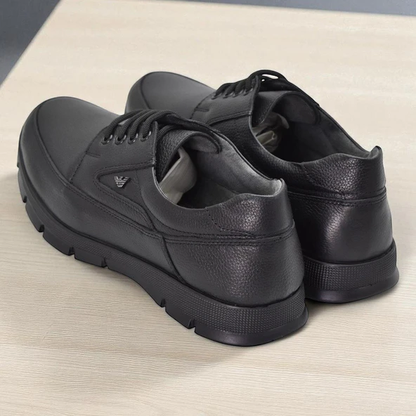 301 Ortopedik Topuk Masajlı Hakiki Deri Erkek Ayakkabı Kışlık Erkek Deri Ayakkabı - 4