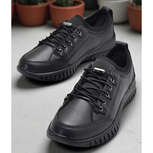 1988-1 Tam Ortopedik %100 Hakiki Deri Günlük Ayakkabı Kadın Ayakkabı Kaymaz Taban - Resim 9