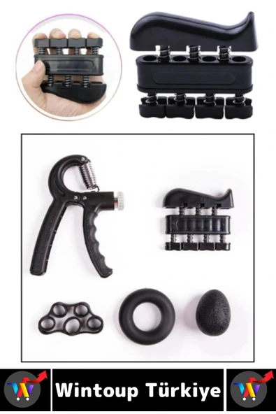 Ev Ofis Fizyoterapi Stres Yönetimi Antrenman El Parmak Güçlendirici Egzersiz 5 Parça Premium Set - 3