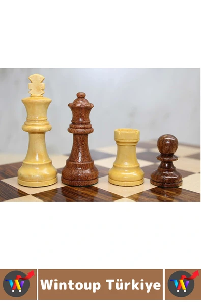 Premium Yüksek Kalite Özel Vernikli Mıknatıs Taşlı Ahşap Katlanabilir Kutulu Satranç Takımı 12.5 Cm - Resim 3