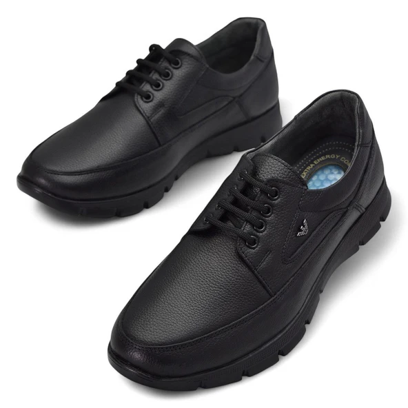 301 Ortopedik Topuk Masajlı Hakiki Deri Erkek Ayakkabı Kışlık Erkek Deri Ayakkabı - 5