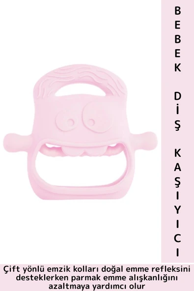 Gıda Sınıfı BPA Free Bebek Parmak Emme Alışkanlığı Azaltan Masaj Etkili Yumuşak Silikon Diş Kaşıyıcı