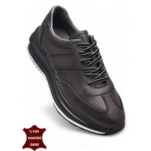 1217-1 Ortopedik Taban Hakiki Deri Günlük Erkek Ayakkabı Kauçuk Taban Casual Ayakkabı - 7