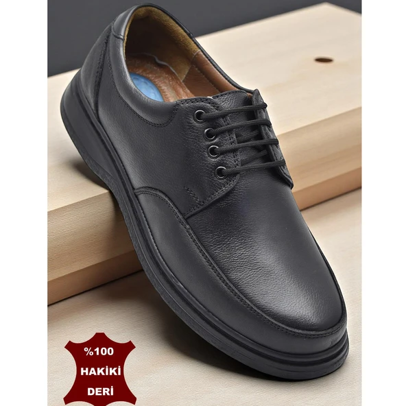 TAB430 Ortopedik Taban Hakiki Deri Erkek Ayakkabı Mevsimlik Baba Ayakkabısı - Resim 8