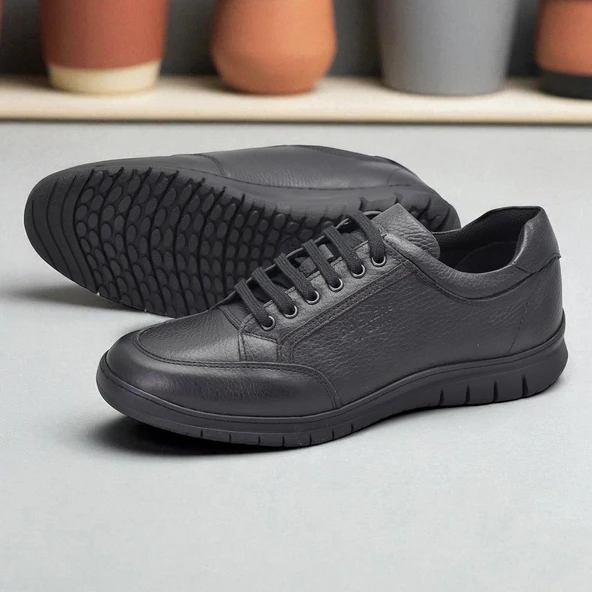 1259D Ortopedik Taban Günlük Hakiki Deri Erkek Ayakkabı Casual Erkek Deri Ayakkabı - Resim 5