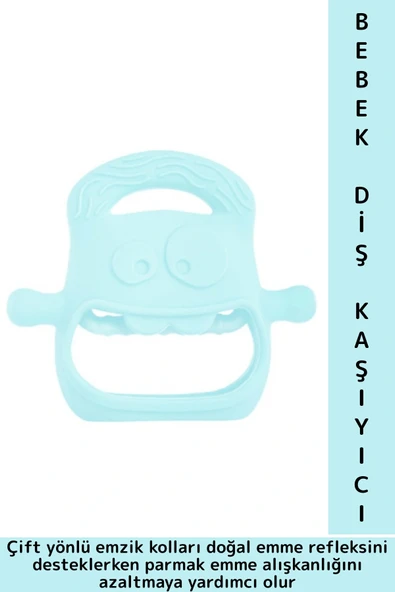 Gıda Sınıfı BPA Free Bebek Parmak Emme Alışkanlığı Azaltan Masaj Etkili Yumuşak Silikon Diş Kaşıyıcı ürün görseli