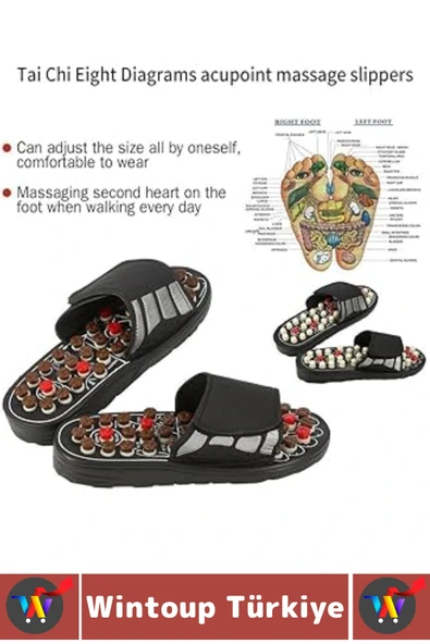 Çalışan Uzun Süre Ayakta Kalan Bireyler Stres Azaltan Duruş Düzelten Ayak Masaj Terliği 38-39 Numara - 3