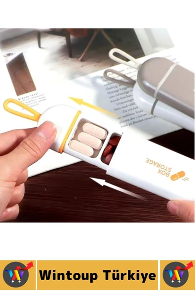 Kompakt Seyahat Tipi Çanta Boy Suya Dayanıklı Sıkı Kapak Hijyenik 3 Bölmeli İlaç Saklama Kutusu - Resim 4