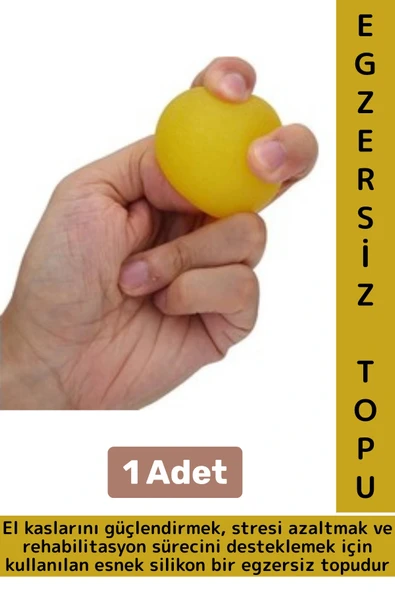 Ergonomik Stres Egzersiz Rehabilitasyon Fizyoterapi Esnek Silikon El Bilek Parmak Güçlendirme Topu
