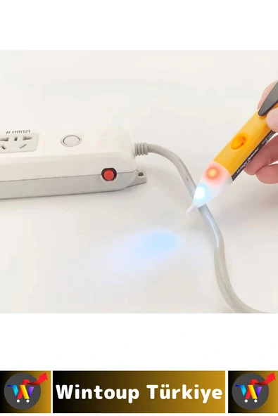 Kompakt Güvenlik Elektrik Kontrol Led Işıklı Hat Tespit Edici Temassız Kablo Priz Voltaj Test Cihazı - 3