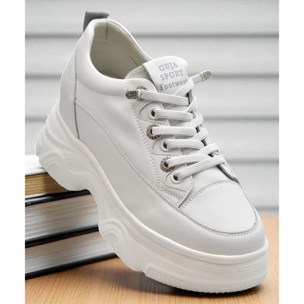 Full Ortopedik Taban Günlük Kadın Spor Ayakkabı Kalın Taban İçten Dolgu Taban  Guja 25K314