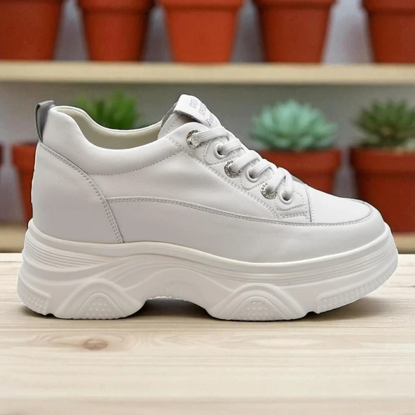 Full Ortopedik Taban Günlük Kadın Spor Ayakkabı Kalın Taban İçten Dolgu Taban  Guja 25K314 - 2