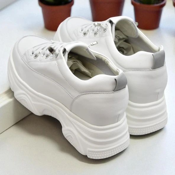 Full Ortopedik Taban Günlük Kadın Spor Ayakkabı Kalın Taban İçten Dolgu Taban  Guja 25K314 - 5